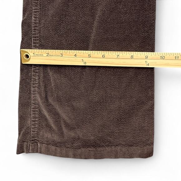 VTG Tapemeasure Anthropologie Wide Leg Corduroy Pants 16 Chocolate Brown 90s Y2K - Picture 8 of 10